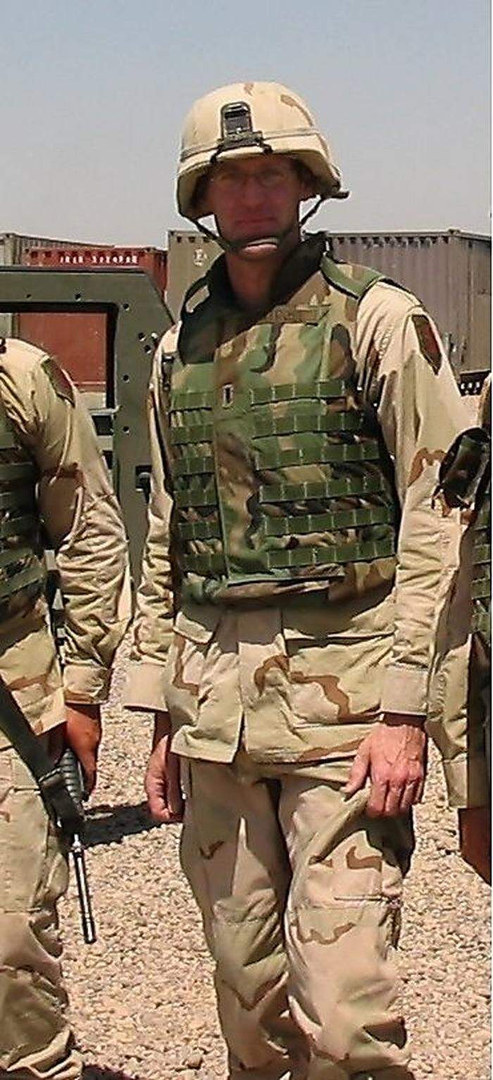 Leutnant Montrose während des Irak-Einsatzes.