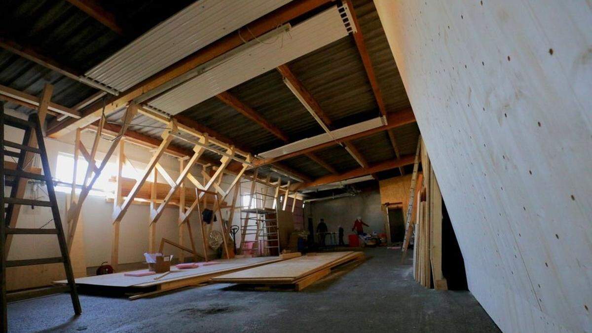 In der Boulderhalle, die im Frühling eröffnen soll, tut sich einiges