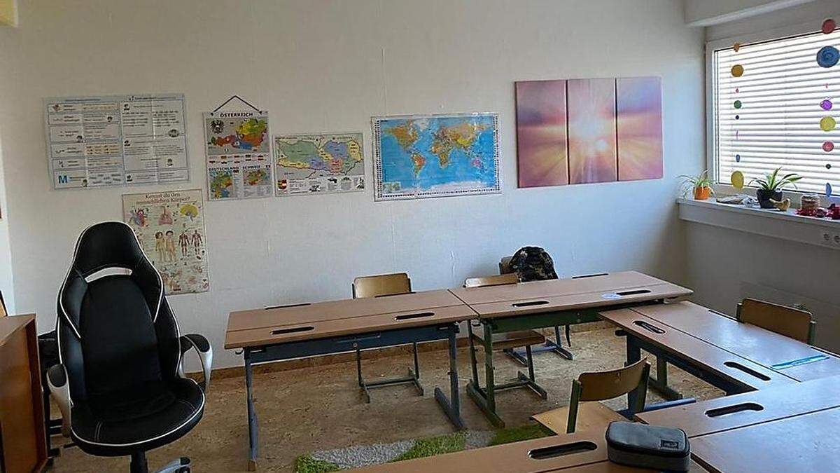 Die Unterkunft in Villach wurde zur Schule umfunktioniert