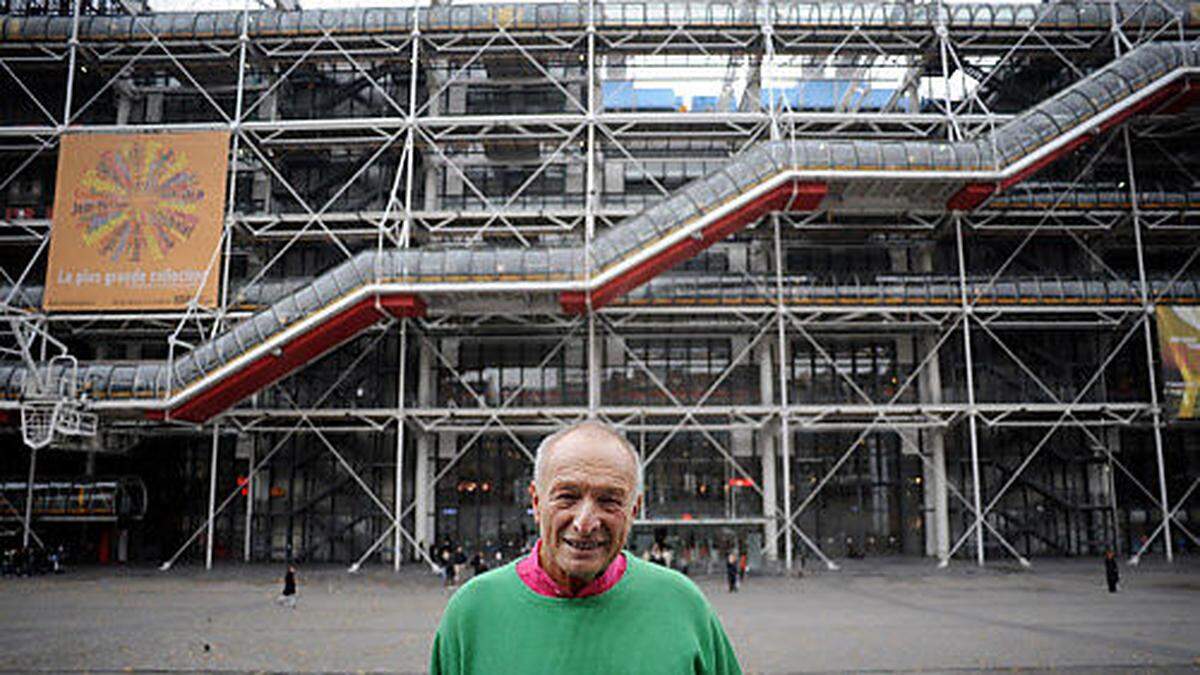 Als Architekt weltberühmt: Richard Rogers (1933-2021), hier 2007 vor dem Centre Pompidou in Paris