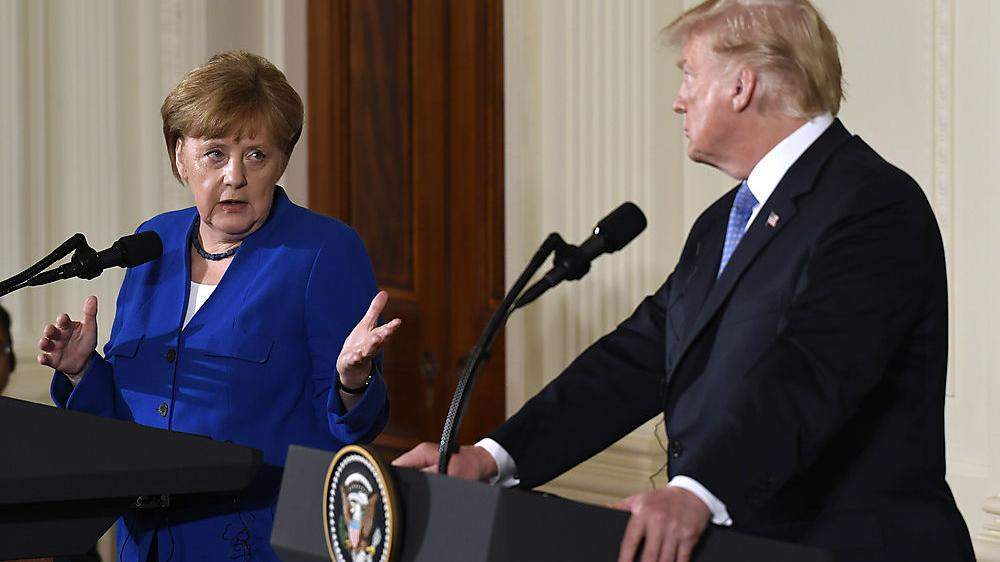 Gemeinsamer Auftritt: Merkel, Trump