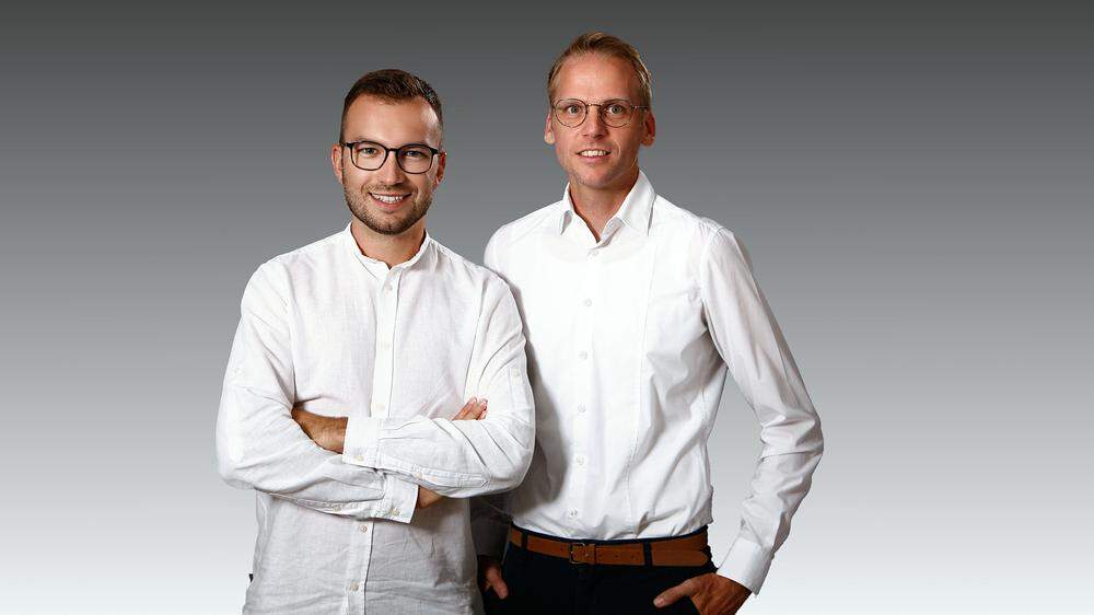 Die beiden Geschäftsführer Gabriel Scharf und Christoph Britzmann (von links) 