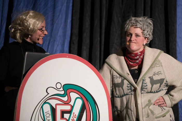 Katrin Jandl und Nadine Esterl im Hotel „Sveta Drava“: "Was spricht diese Dame für eine Sprache? Das ist die Sprache des windischen Ozeans."