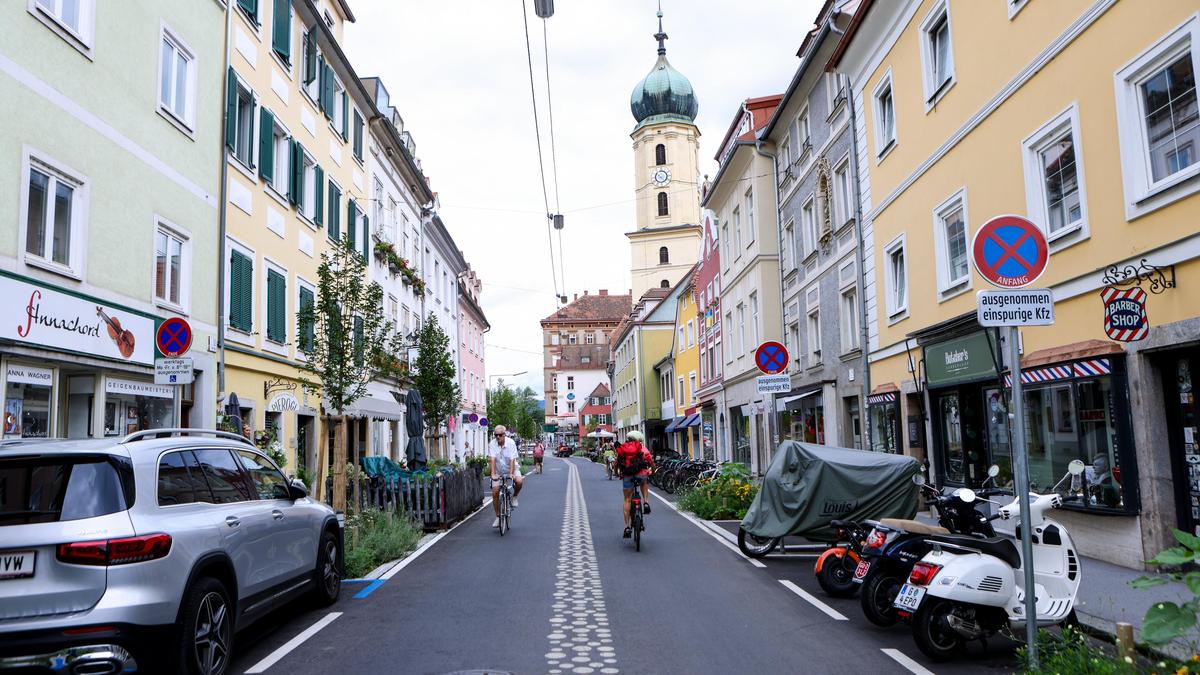 Neue Fahrradstraße in der kleinen Neutorgasse ist eines von vielen Projekten der Grazer Verkehrswende