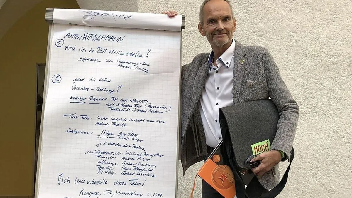 Anton Hirschmann hat seinen Plan präsentiert, bei der Bürgermeisterwahl 2020 zu kandidieren