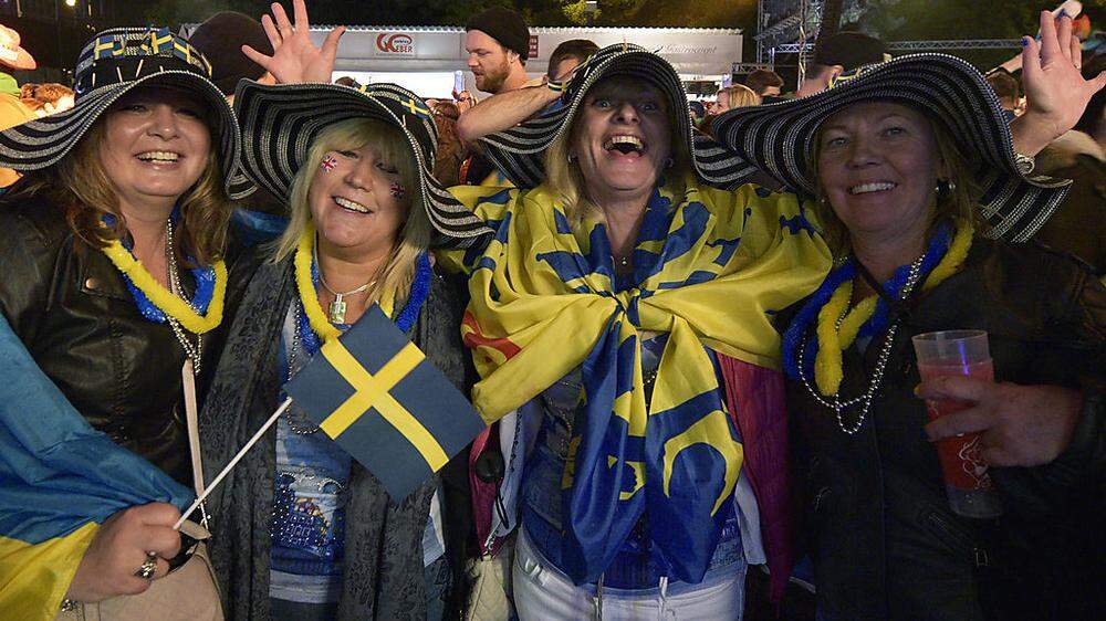 Schwedens fans hatten allen Grund zum Feiern