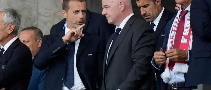 Verhärtete Fronten zwischen UEFA-Präsident Aleksander Čeferin (links) und FIFA-Präsident Gianni Infantino