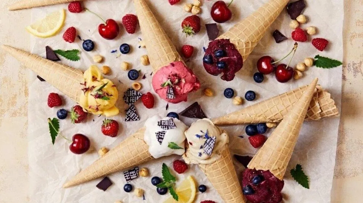 Buntes Felber-Eis