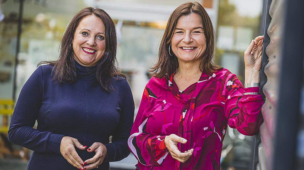 Claudia Untermoser (links) und Cornelia Blaas leiten Kärntens größtes privates Kinderbetreuungsunternehmen