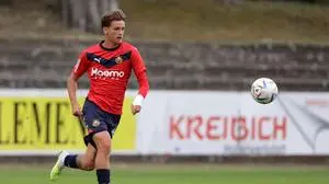 KREMS,AUSTRIA,28.JUL.23 - SOCCER - Regionalliga Ost, Kremser SC vs SK Rapid Wien II. Image shows Philipp Wydra (Rapid II).
Photo: GEPA pictures/ Walter Luger
