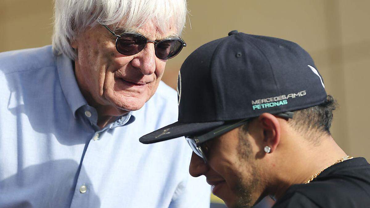 Bernie Ecclestone (links) und Lewis Hamilton