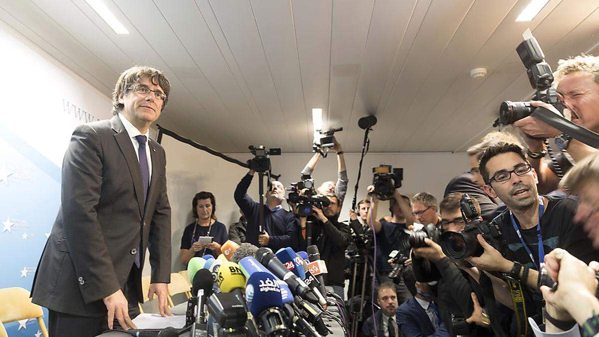 Ex-Regionalregierungschef Puigdemont hat sich nach Brüssel abgesetzt.