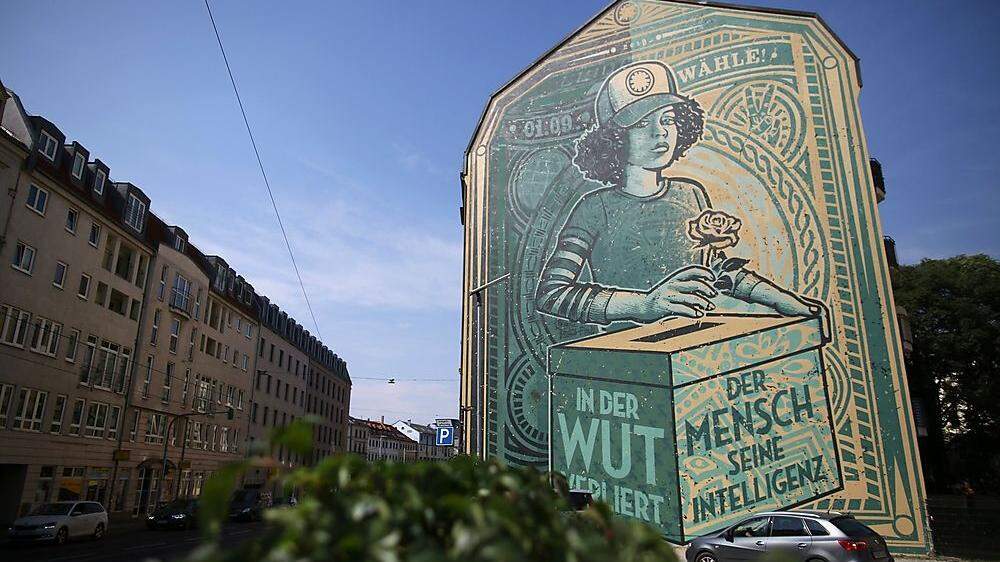 Wandgemälde in Dresden