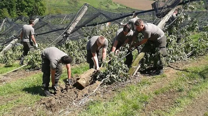 Einsatz bei Obstbauern