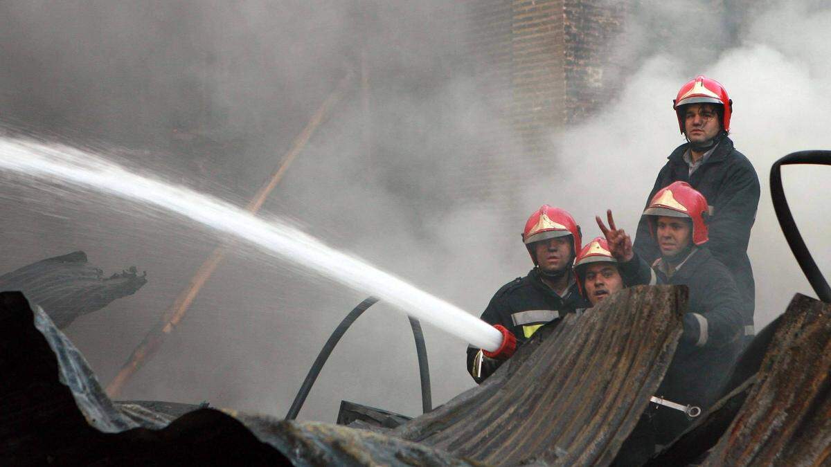 Iranische Feuerwehrleute im Einsatz. Sujetbild 