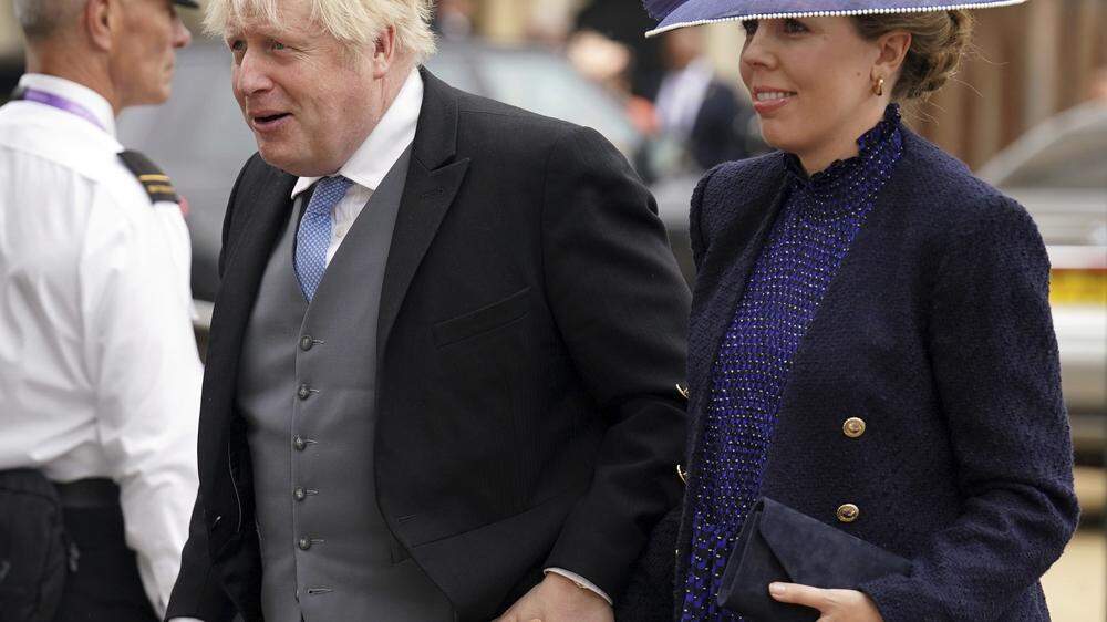 Boris Johnson mit seiner Frau Carrie