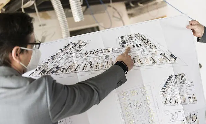 Im März zieht die BBU einen Stock höher, aktuell wird noch gebaut.