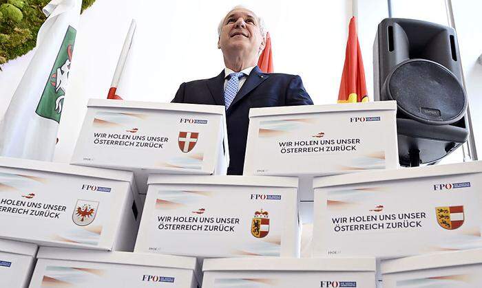 FPÖ-Kandidat Walter Rosenkranz hat nach eigenen Angaben 18.500 Unterstützungserklärungen gesammelt