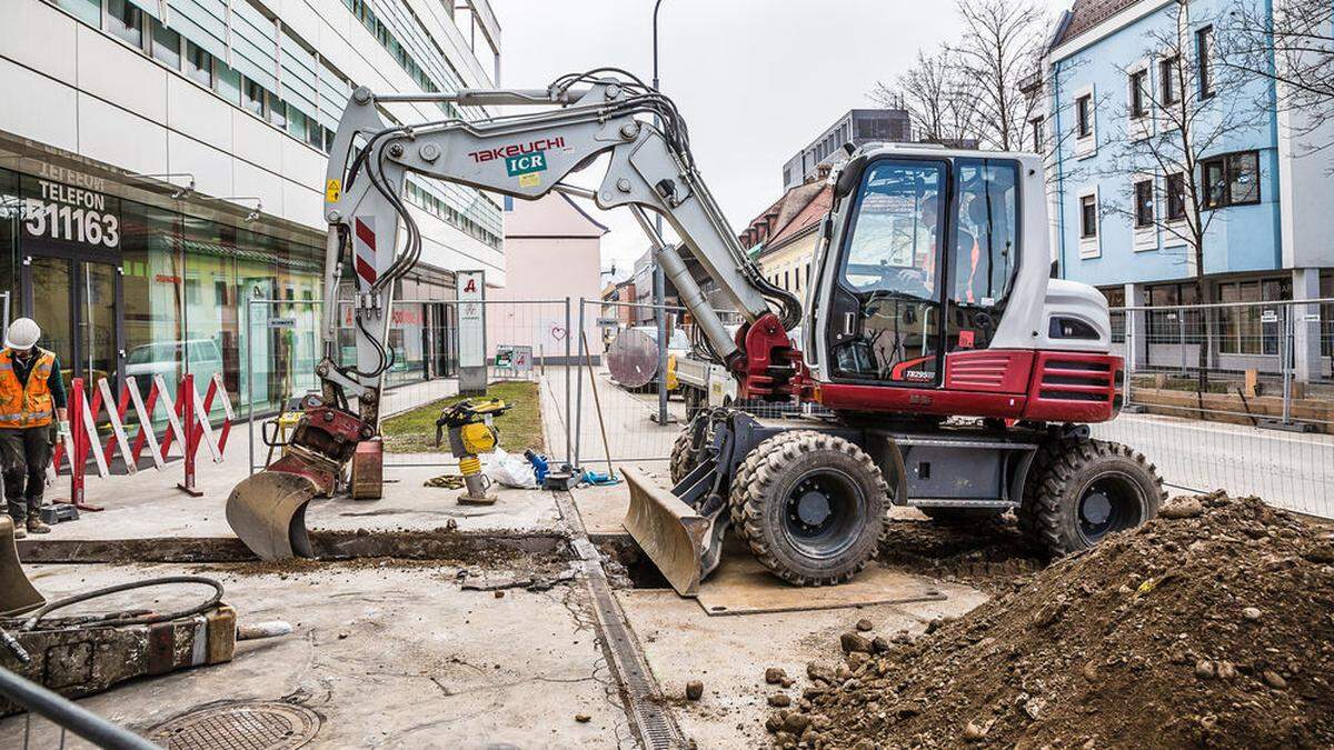 In der St. Veiter Straße wird ab März wieder gebaut