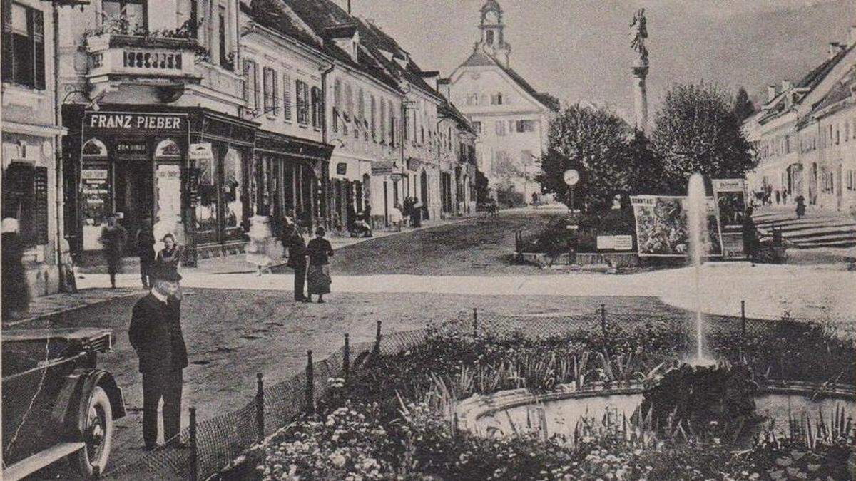 Historische Ansicht des Hauptplatzes von Deutschlandsberg