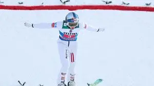 GARMISCH-PARTENKIRCHEN,GERMANY,01.JAN.26 - NORDIC SKIING, SKI JUMPING - FIS World Cup, Four Hills Tournament, large hill, men. Image shows Stephan Embacher (AUT). Photo: GEPA pictures/ Thomas Bachun