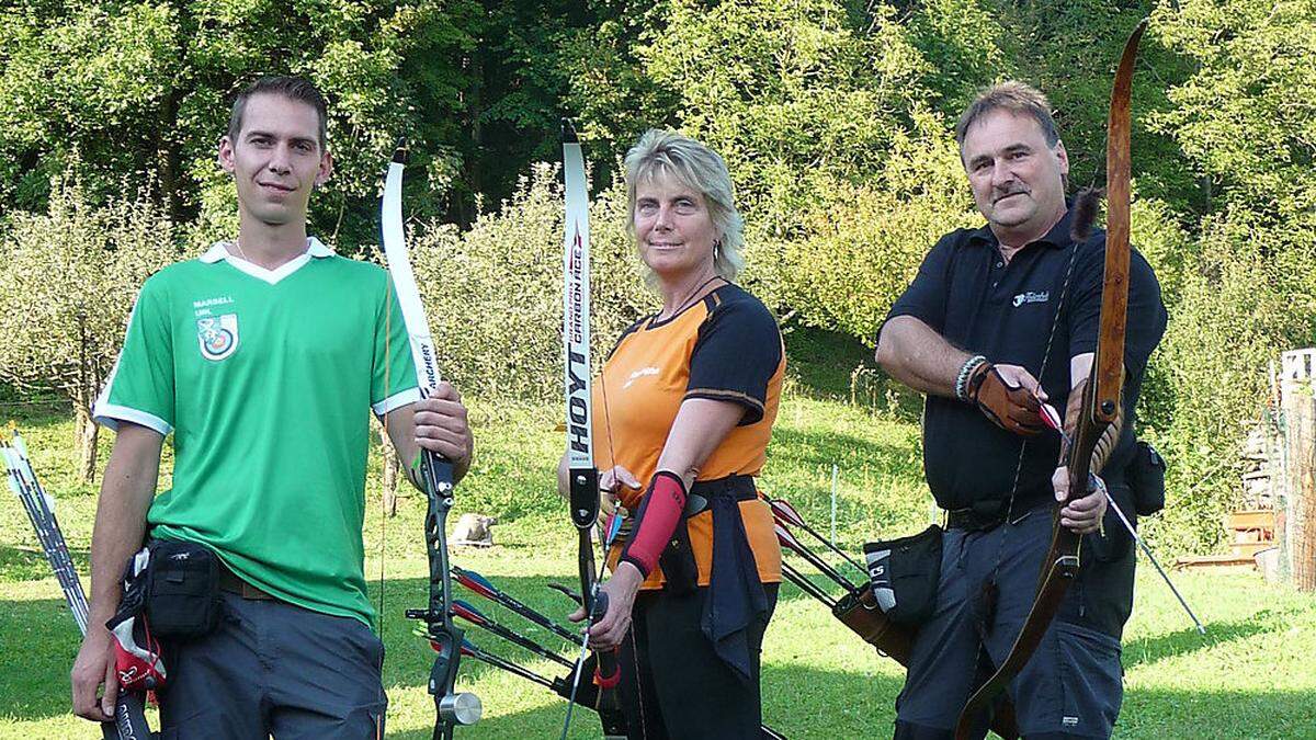 Erfolgreiche Sportschützen: Marsell, Roswitha und Günter Url 