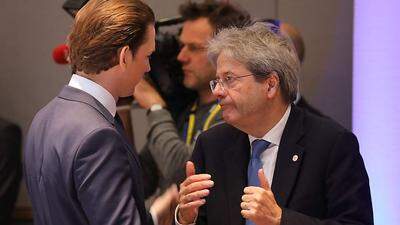 Gentiloni mit Kanzler Kurz jüngst beim EU-Gipfel 