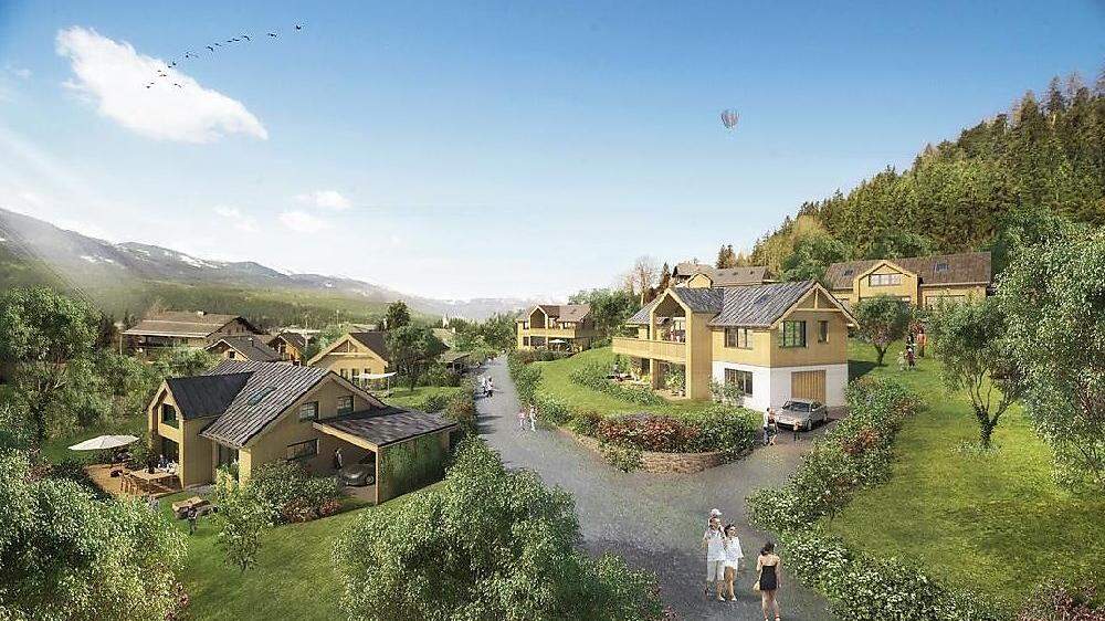 Visualisierung Baurechtsgrundstücke für Einfamilienhäuser in Bad Mitterndorf in der Steiermark