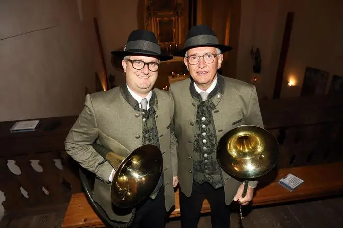 Am Foto von Links: Hornmeister Philipp Faschinger & Obmann Werner Franz Pfandl.