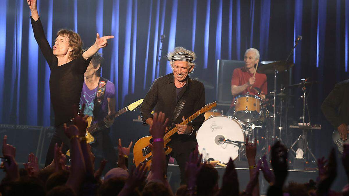 Mit Riesenspaß bei der Sache: die Stones bei ihrem Klubkonzert 