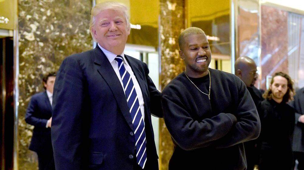 Trump und Kanye West bei einem gemeinsamen Auftritt 2016