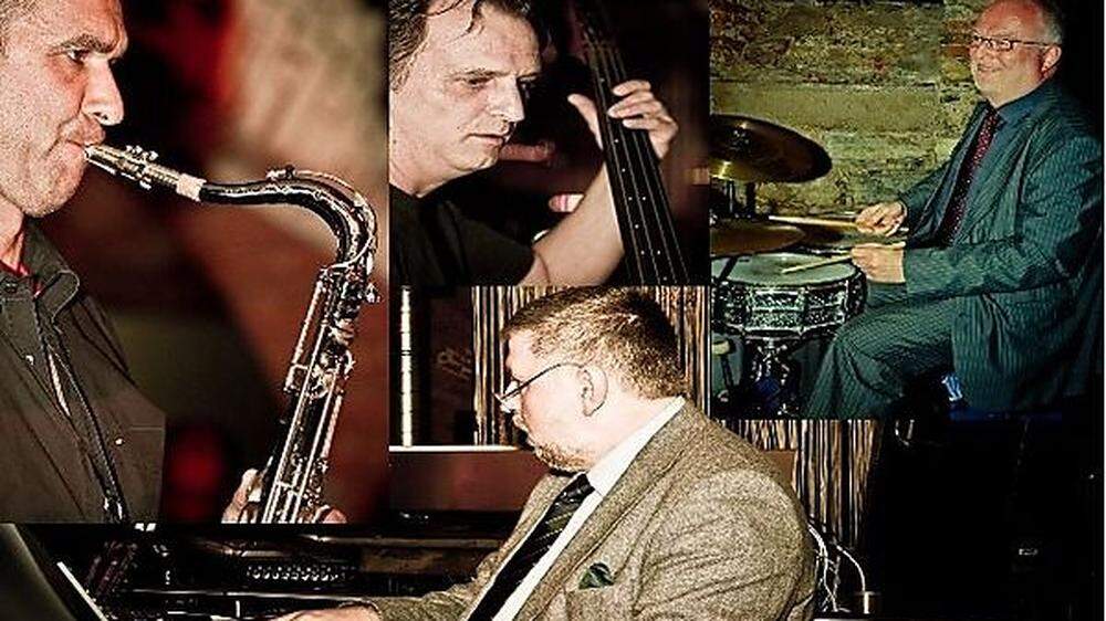 Die Musiker Werner Schaffer, Gerhard Prettenhofer, Gunter Jammernegg und Dietmar Krausneker
