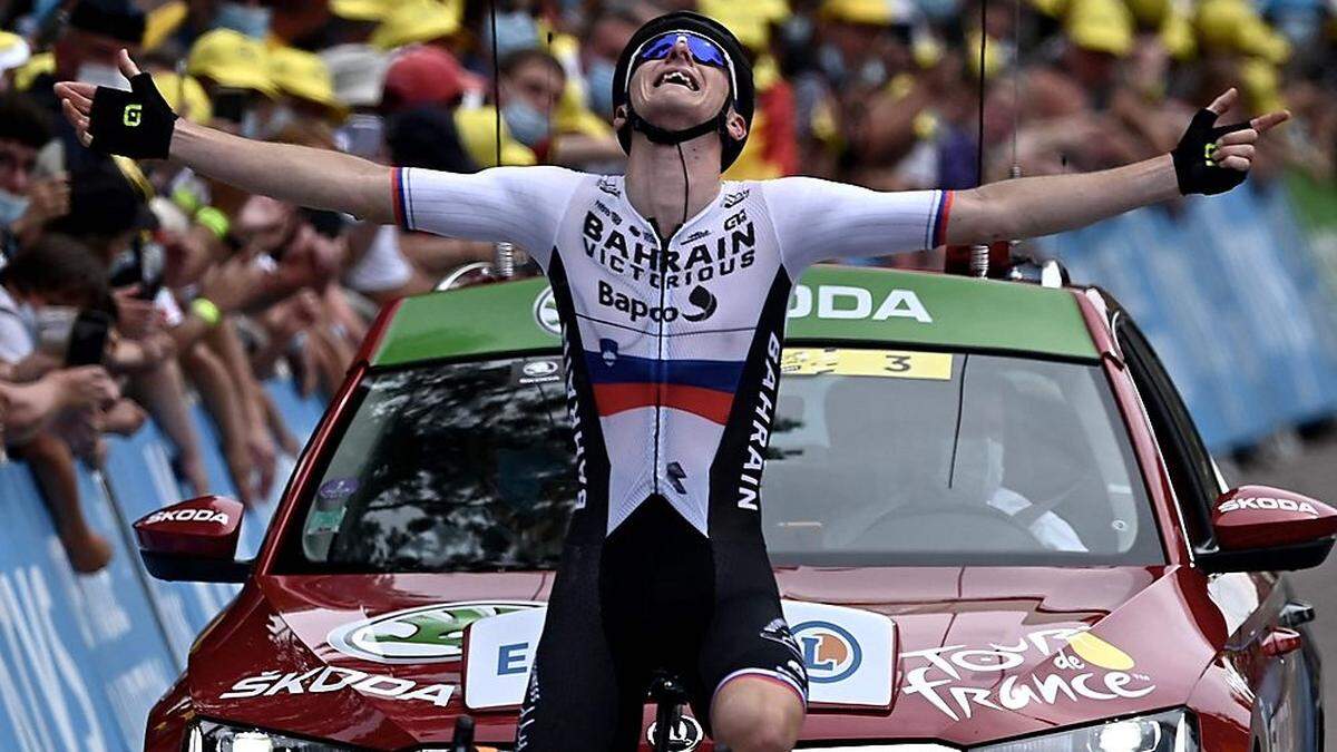 Der Slowene Matej Mohoric gewann die längste Etappe der Tour de France.