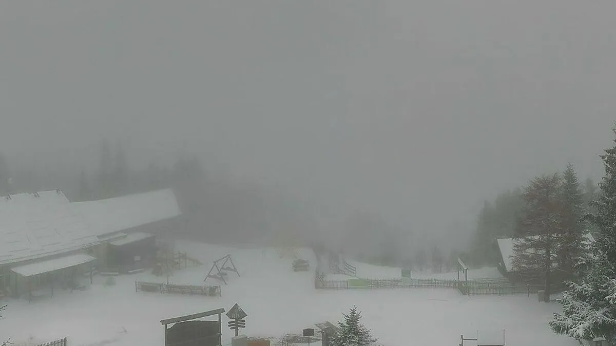 Kurzer Wintereinbruch am Grazer Hausberg, dem Schöckl