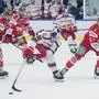 SALZBURG,AUSTRIA,28.MAR.25 - ICE HOCKEY - ICE Hockey League, play off semifinal, EC Red Bull Salzburg vs HCB Suedtirol. Image shows Jason Seed (Bozen), Nikolaus Kraus (EC RBS) and Matt Bradley (Bozen).
Photo: GEPA pictures/ Harald Steiner