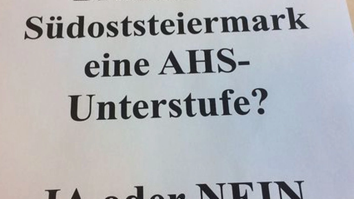 Eine Frage, die die Region bewegte Braucht der Bezirk Südoststeiermark eine AHS-Unterstufe? Mit dieser Frage beschäftigte sich fünf Tage lange unsere "Umfrage der Woche" Und lange Zeit war es ein ganz enges Kopf an Kopf-Rennen mit wechselnden Mehrheiten. Am Ende beantworteten 58 Prozent die Frage mit Ja, 42 Prozent waren anderer Meinung. Mehr dazu.