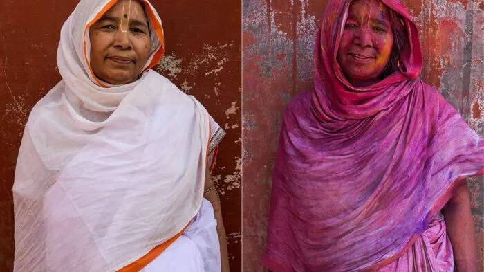Fliegende Farbe: Jedes Jahr am ersten Vollmondtag im März feiern die Inder das Holi-Fest.