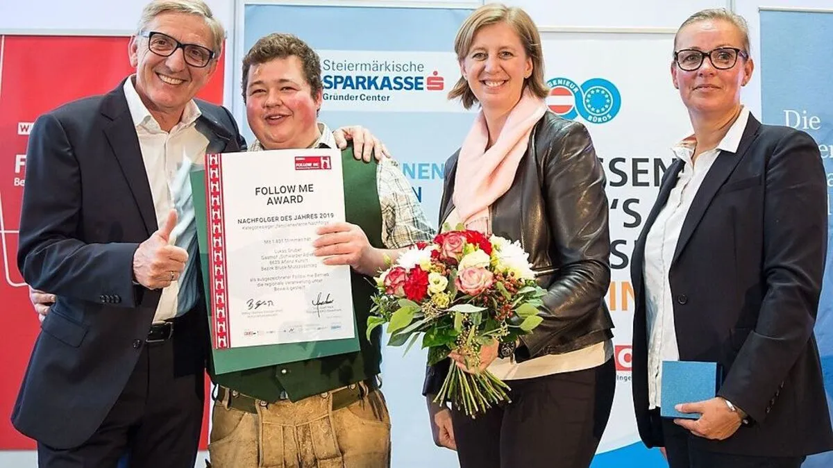 Lukas Gruber wurde im Zuge des Unternehmertags ausgezeichnet