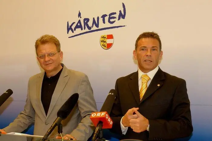 2004 schmiedeten Peter Ambrozy und Jörg Haider die Chianti-Koalition, die FPÖ hatte die Wahl gewonnen, Haider blieb Landeshauptmann 