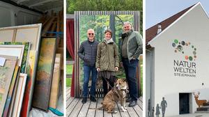 Für die Auktion in den „Naturwelten Steiermark“ bereiten Siegfried Nerath, Valerie Tschida und Gerhard Janschter (von links) alles vor