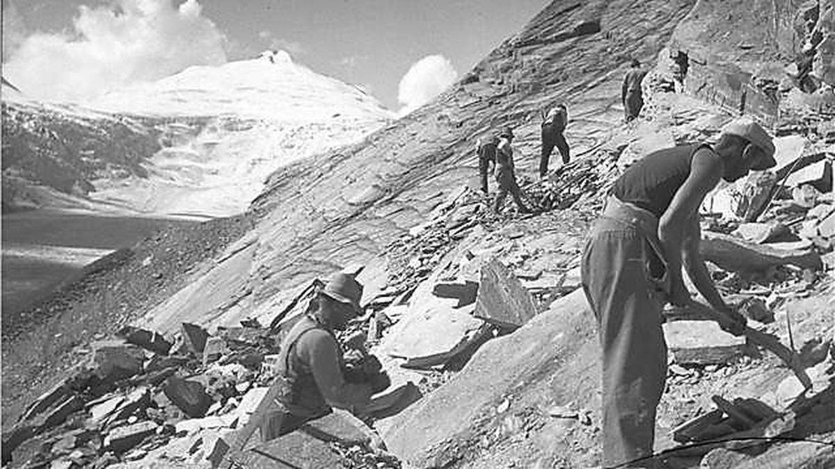 Hartes Tagewerk: Sogenannte Glockner-Baraber bauten in den 1930er-Jahren die Hochalpenstraße 