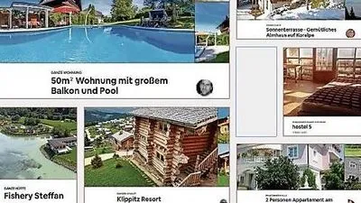 Ferienwohnungen, Almhäuser oder Zimmer können auch in Unterkärnten über Airbnb gebucht werden. Die meisten Anbieter gibt es aber in den Städten