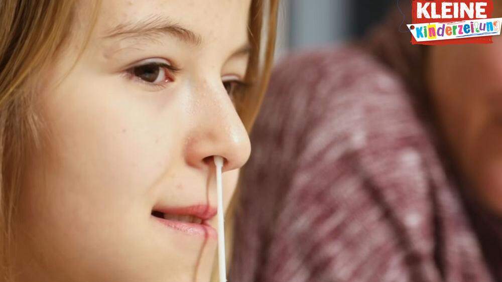 Der Test soll kinderleicht sein - wie Nasenbohren