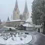 Schneefall im Sonnendorf Diex
