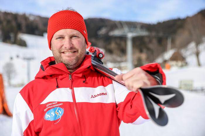 Markus Reicher, Skilehrer der Skischule Wulschnig in St. Oswald