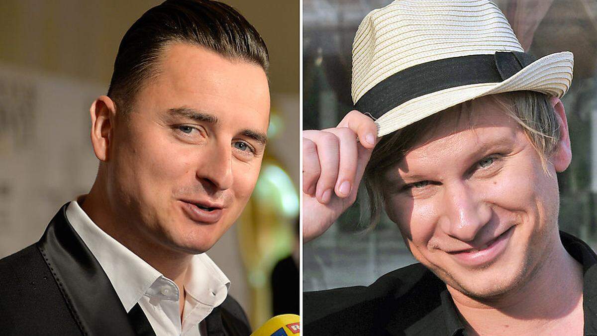 Robert Stadlober (rechts) übte in einer BR-Talkshow harte Kritik an Andreas Gabalier.