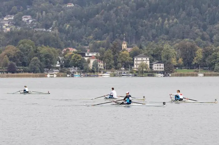 Ruderregatta um die ROSE vom Wörthersee 16-km Skiffregatta von Velden nach Klagenfurt