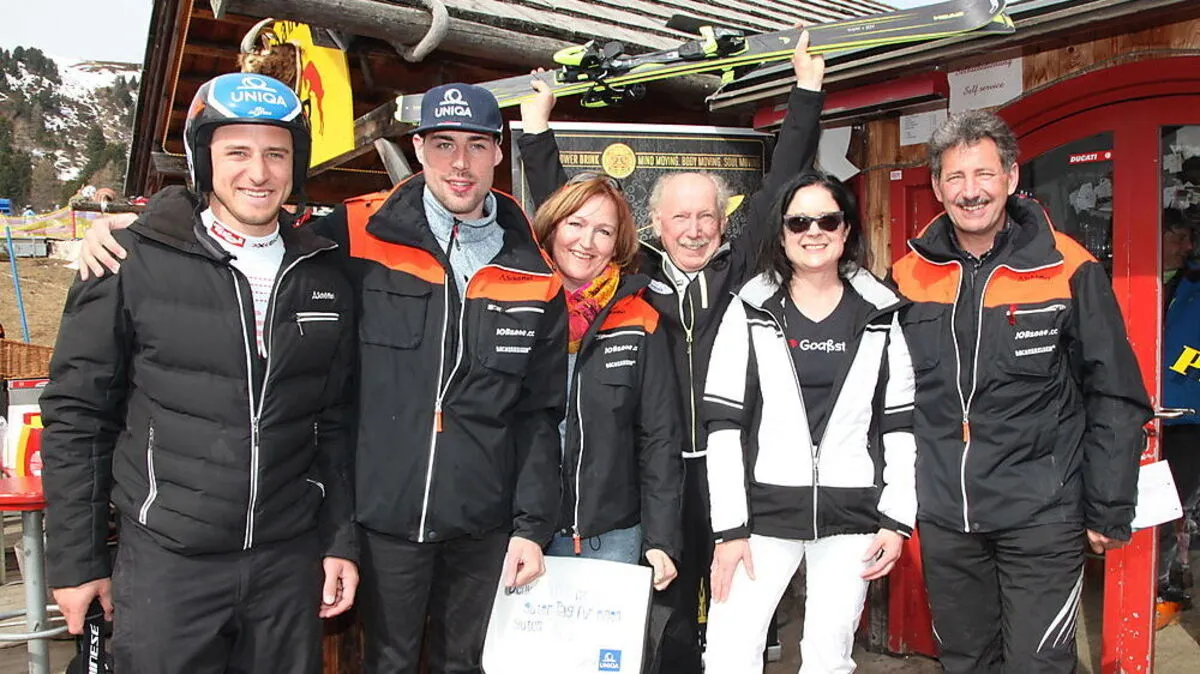 Matthias Mayer (links) beim Skitag auf der Turrach 