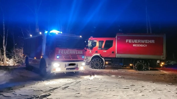Sonntagnacht um 0.55 Uhr wurde die Freiwillige Feuerwehr Miesenbach via Sirenenalarm zu einem Waldbrand gerufen. 