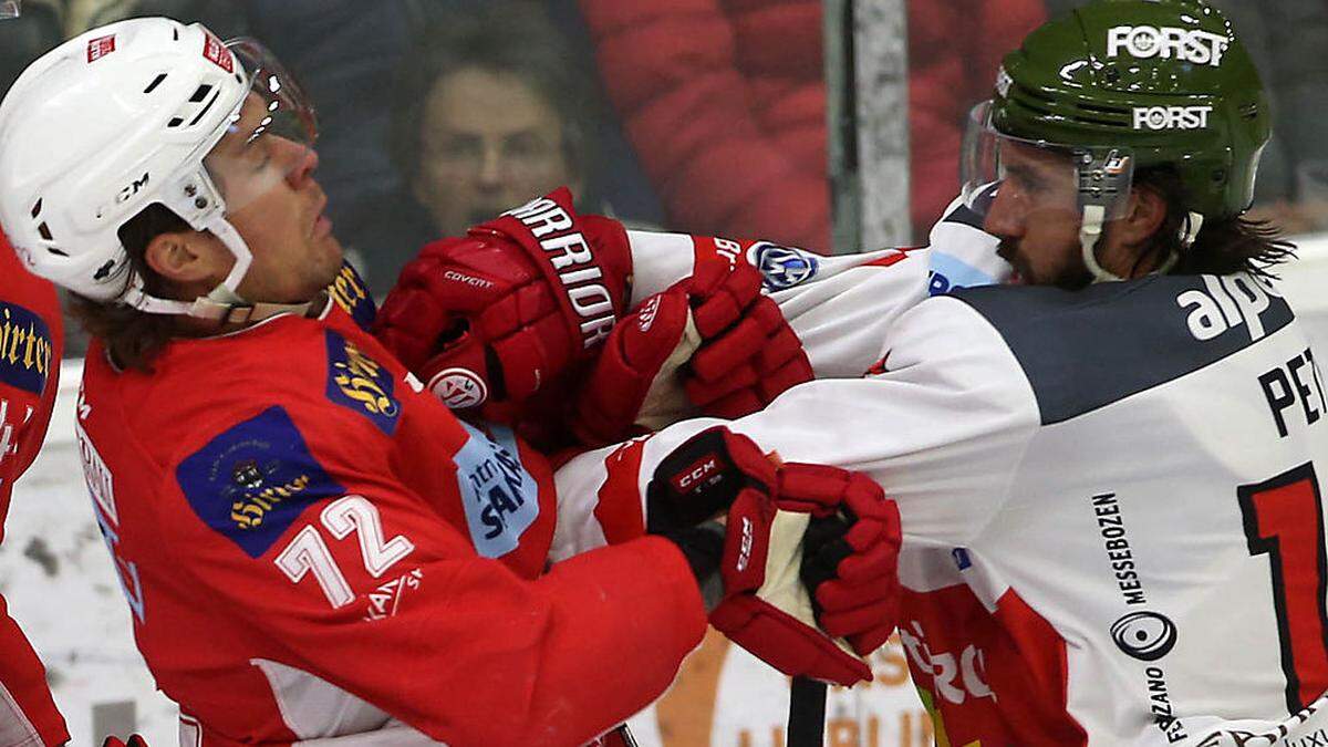 Wie schon im Vorjahr trifft der KAC im Viertelfinale auf Bozen